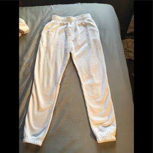 Boohoo white joggers